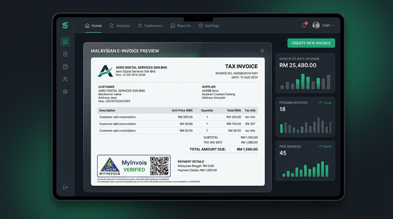InvoiceMY Malaysian E-Invoice and Quotation Dashboard